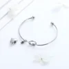 starlight urns heart knot stainless steel urn bracelet for women – memorial cremation jewelry