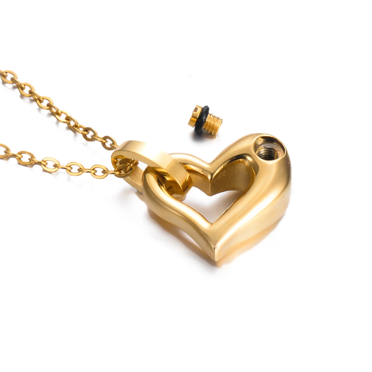 starlight urns mini steel heart urn necklace – memorial jewelry for ashes