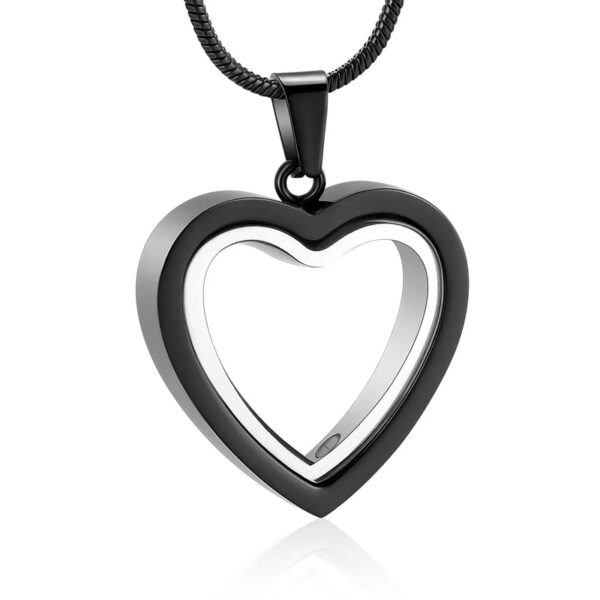 starlight urns glass heart urn necklace – mini memorial cremation jewelry for ashes