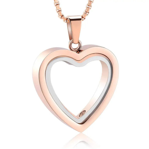 starlight urns glass heart urn necklace – mini memorial cremation jewelry for ashes