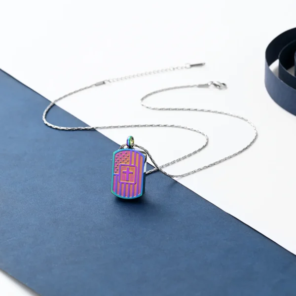 starlights urns american flag urn necklace – patriotic memorial cremation jewelry for ashes