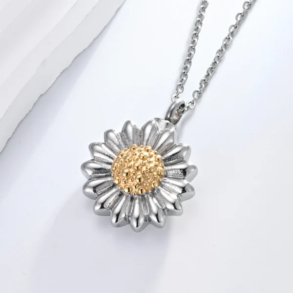 starlight urns sunflower urn necklace – memorial keepsake jewelry for ashes