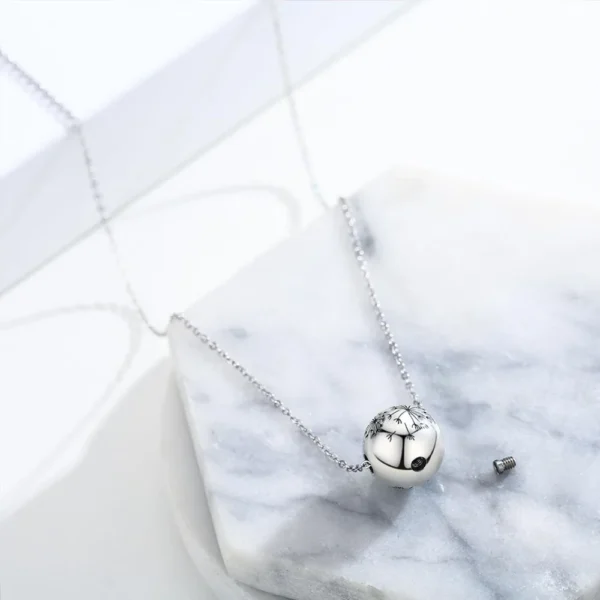 starlight urns dandelion ball urn necklace – memorial keepsake cremation jewelry