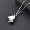 starlight urns heart with rose urn necklace – elegant memorial jewelry for ashes