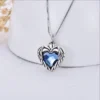 starlight urns blue heart wings urn necklace for ashes