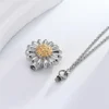 starlight urns sunflower urn necklace – memorial keepsake jewelry for ashes