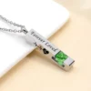 starlight urns birthstone cuboid ashes necklace – “forever loved” cremation jewelry