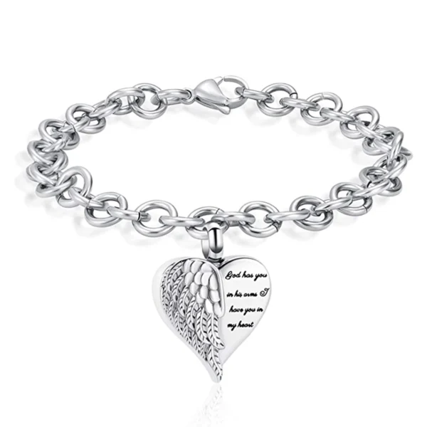 starlight urns heart adjustable urn bracelet – memorial cremation jewelry for women