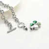 starlight urns green clover urn bracelet – memorial cremation jewelry for ashes