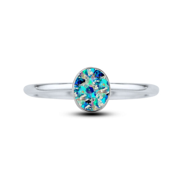 cremation jewelry ring made with ashes inlay (copy)