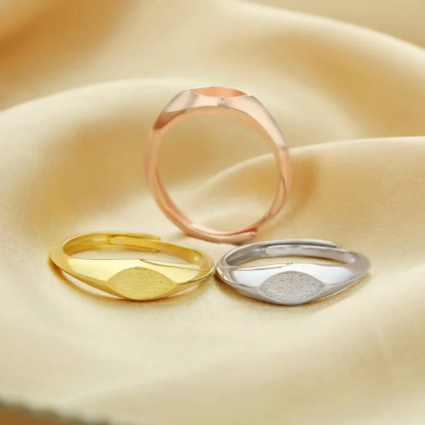 ash infused ring for men & women, sterling silver cremation jewelry with ashes