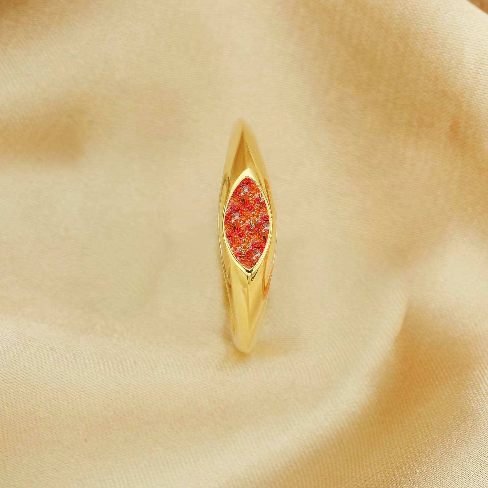 Ash Infused Ring For Men & Women, Sterling Silver Cremation Jewelry With Ashes