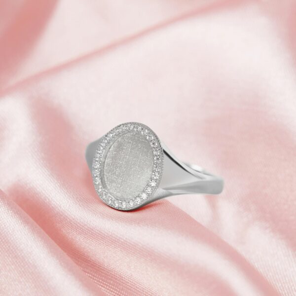 elegant cremation ring infused with ashes & opal – sterling silver memorial ring with zirconia