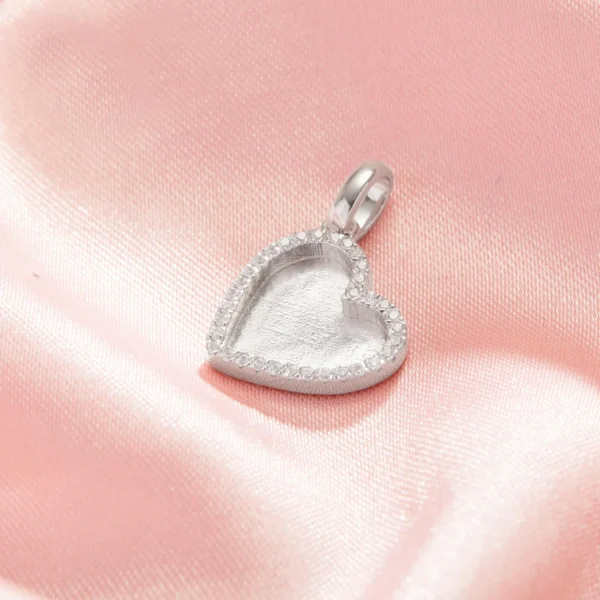 sterling silver & opal heart ash infused keepsake necklace – cremation jewelry made with ashes